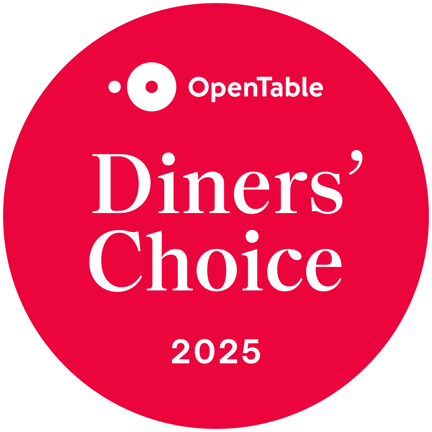 OpenTable Diners' Choice 2025